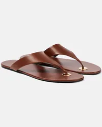 Saint Laurent Sandalen Kouros aus Leder Braun