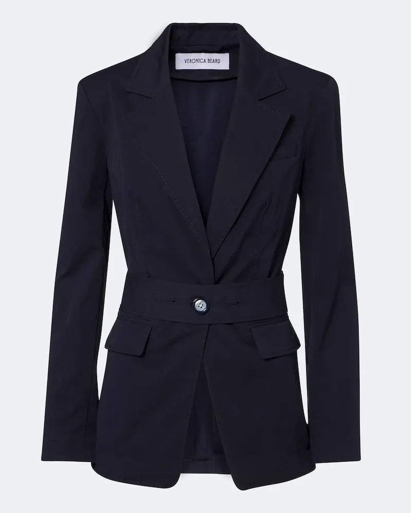 Veronica Beard Blazer Howard aus einem Baumwollgemisch Blau