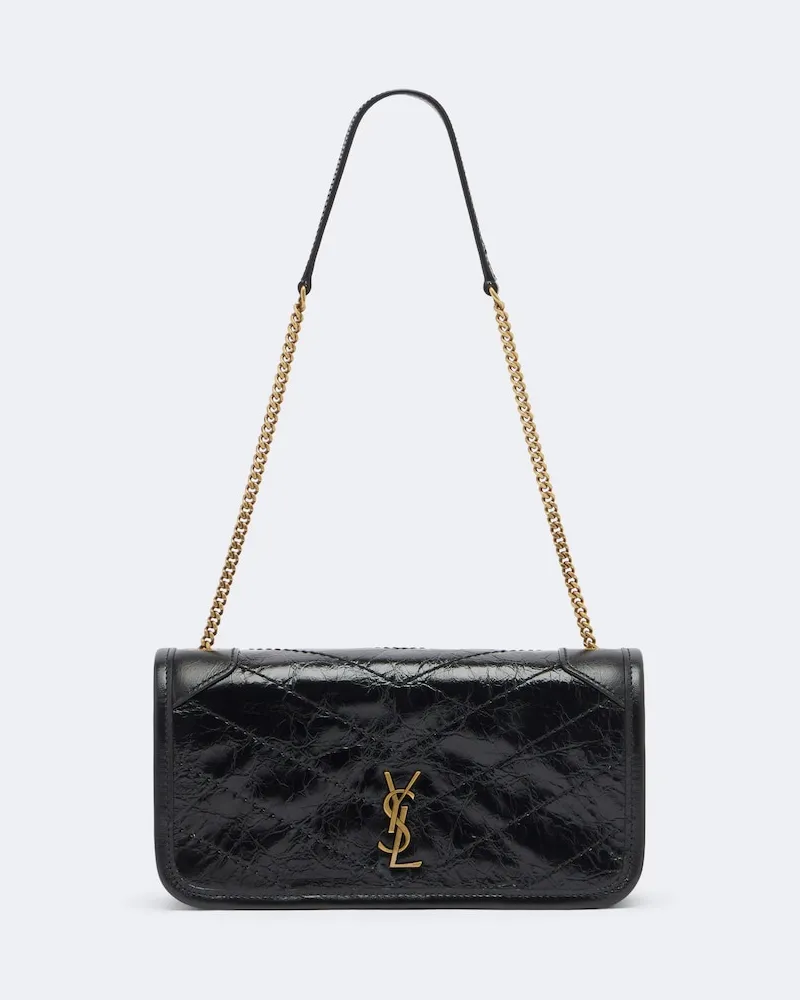 Saint Laurent Schultertasche Niki aus Leder Schwarz