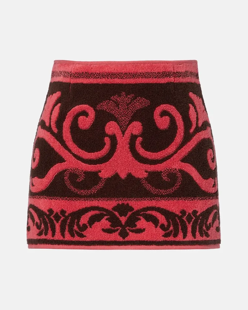 Valentino Garavani Minirock aus Baumwollfrottee Rosa