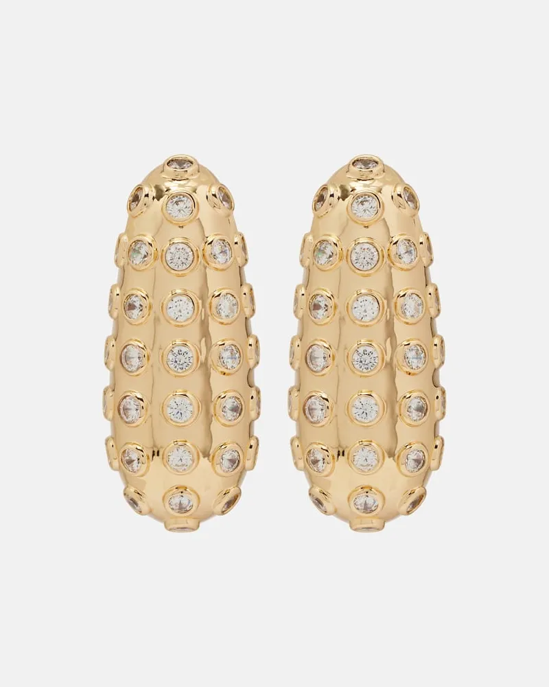 Self-Portrait Ohrringe mit Kristallen Gold