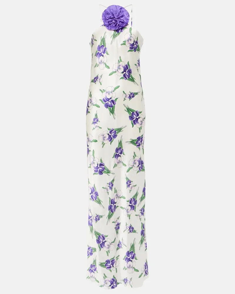 Rodarte Verzierte Robe aus Seide Violett