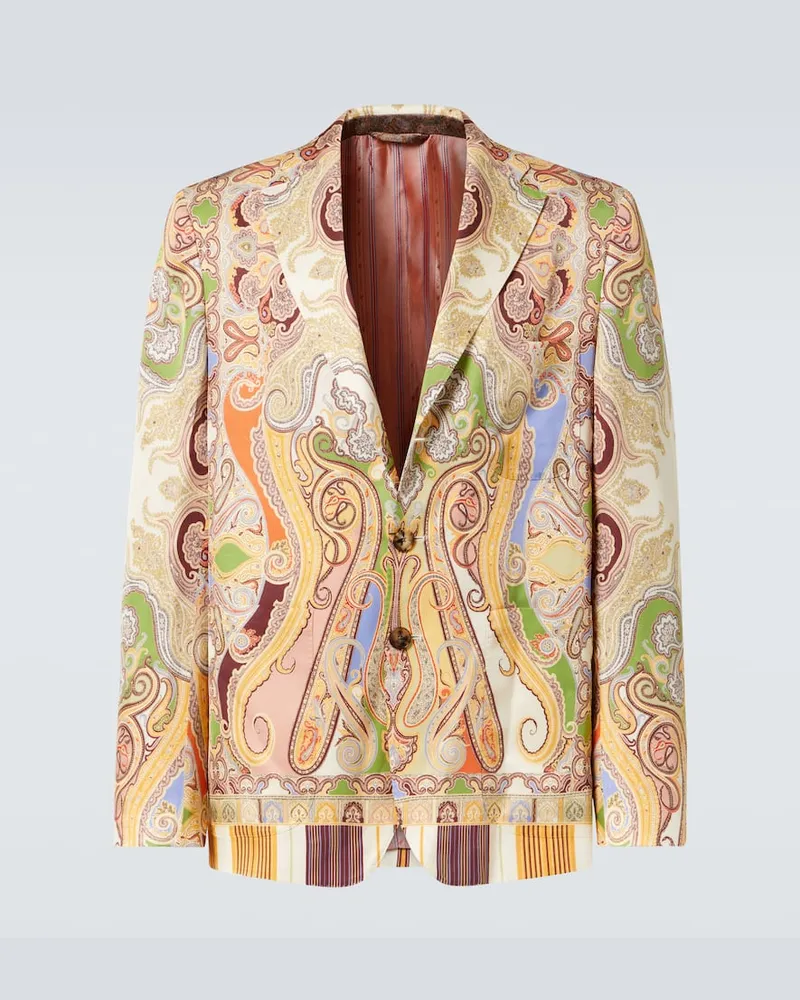 Etro Bedruckter Blazer Orange