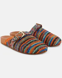 Robert Clergerie Slippers Quinta aus Raffiabast Multicolor