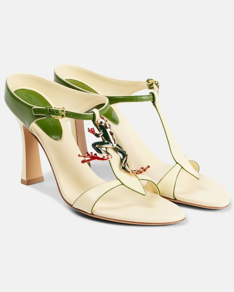 Bottega Veneta Verzierte Sandalen Rana aus Leder Gelb