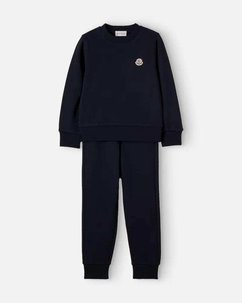 Moncler Set aus Sweatshirt und Jogginghose Blau