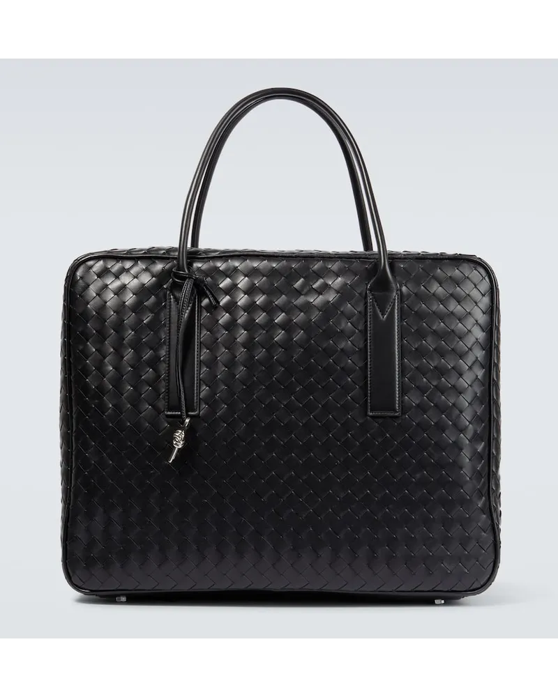 Bottega Veneta Aktentasche Getaway Large aus Leder Schwarz