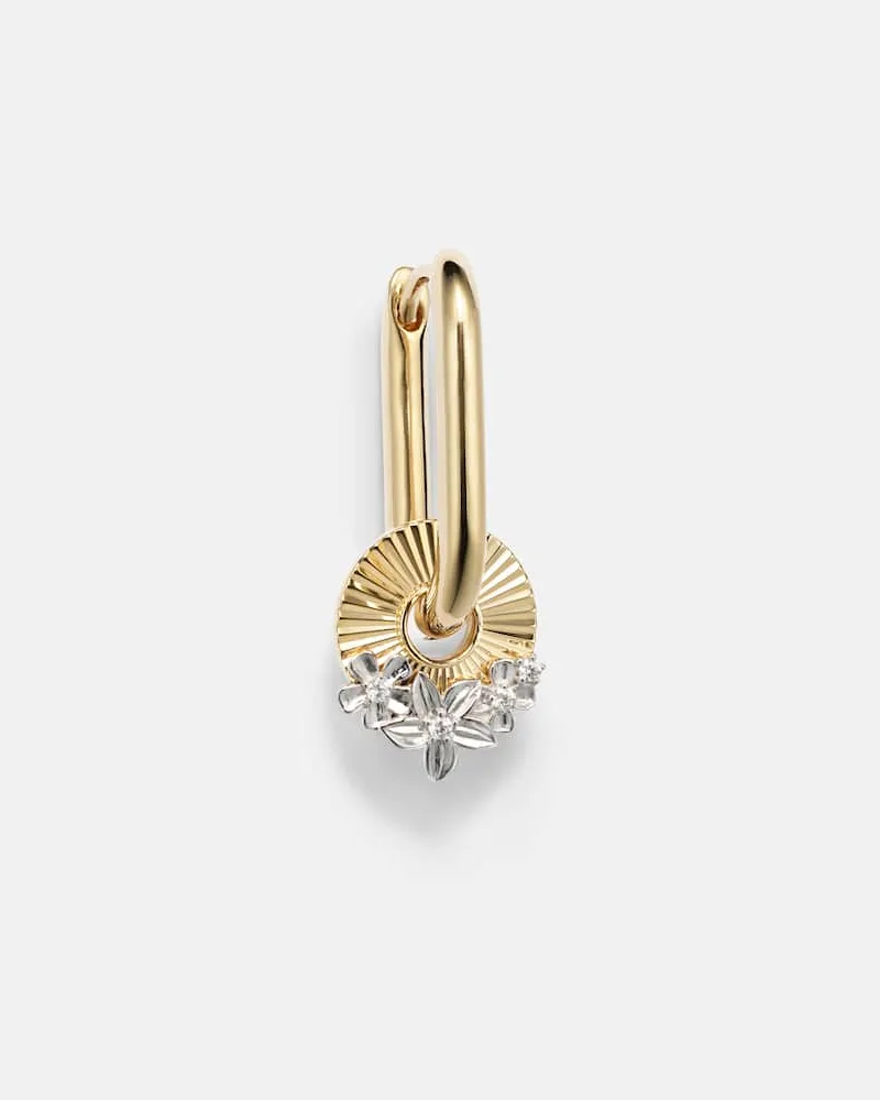 FOUNDRAE Einzelner Ohrring aus 18kt Gelbgold mit Diamanten Gold