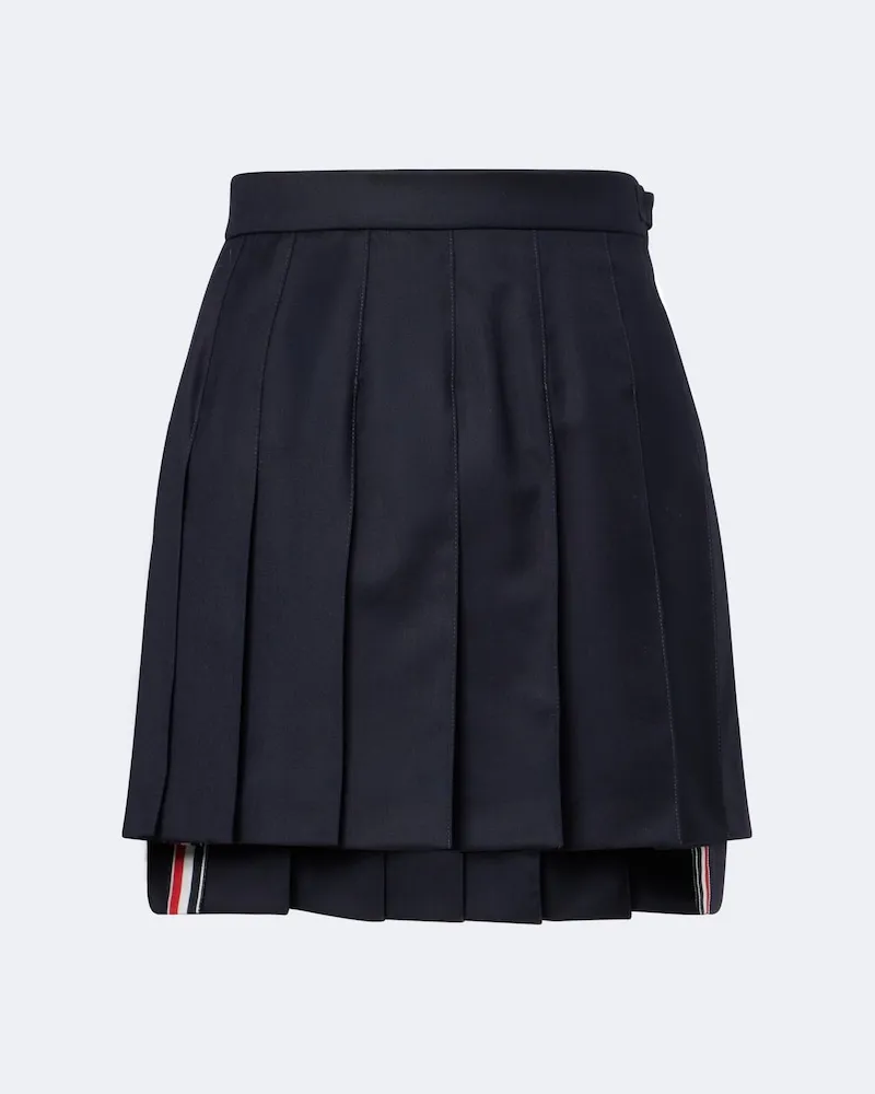 Thom Browne Minirock aus Wolle Blau