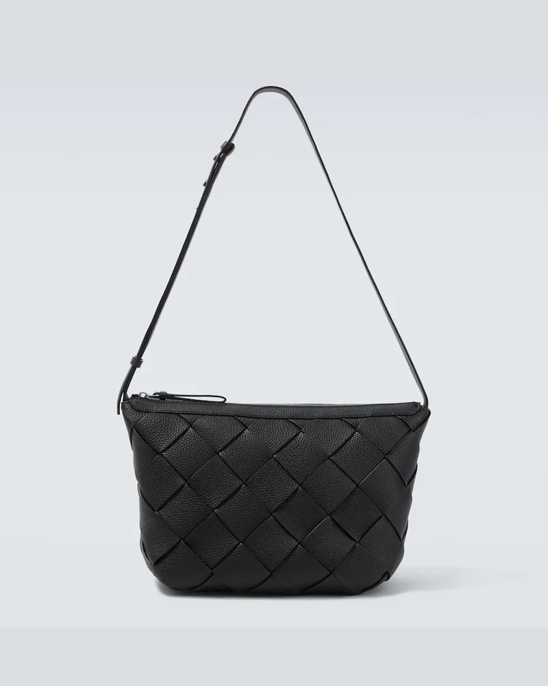Bottega Veneta Crossbody Bag Diago aus Leder Schwarz