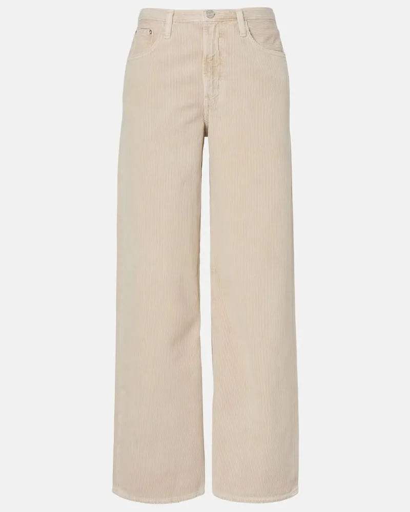 AGOLDE Weite Hose Keira aus Baumwoll-Cord Beige