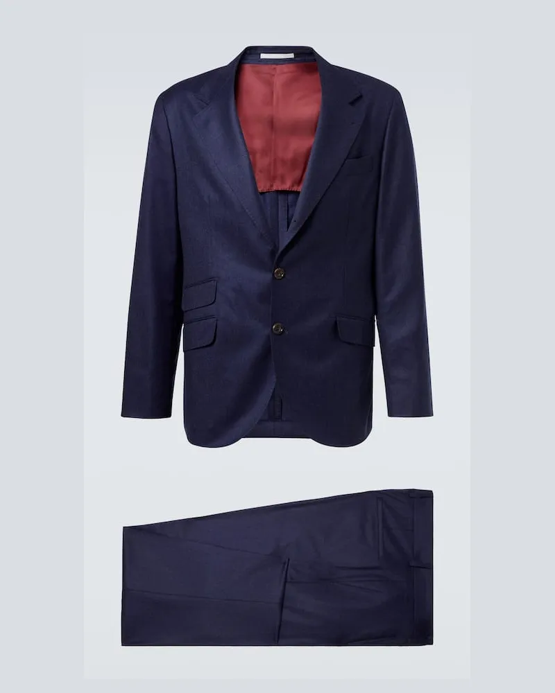 Brunello Cucinelli Anzug aus Schurwolle Blau