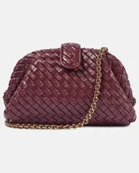 Bottega Veneta Clutch Lauren 1980 Mini aus Leder Burgund