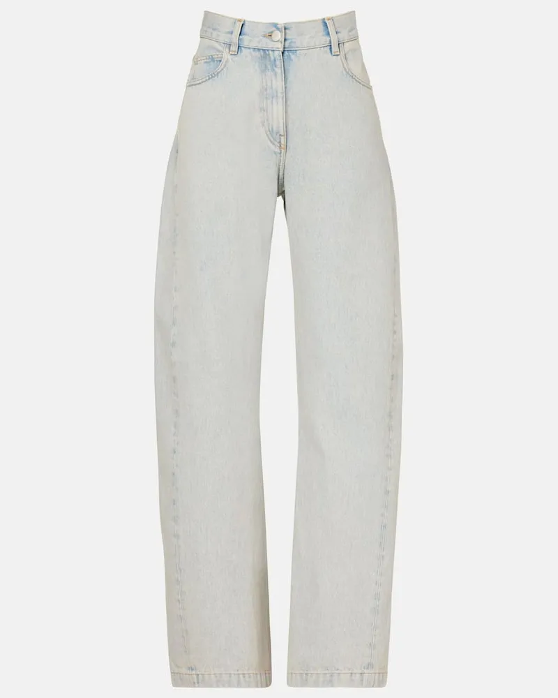 Calvin Klein Mid-Rise Wide-Leg Jeans Blau