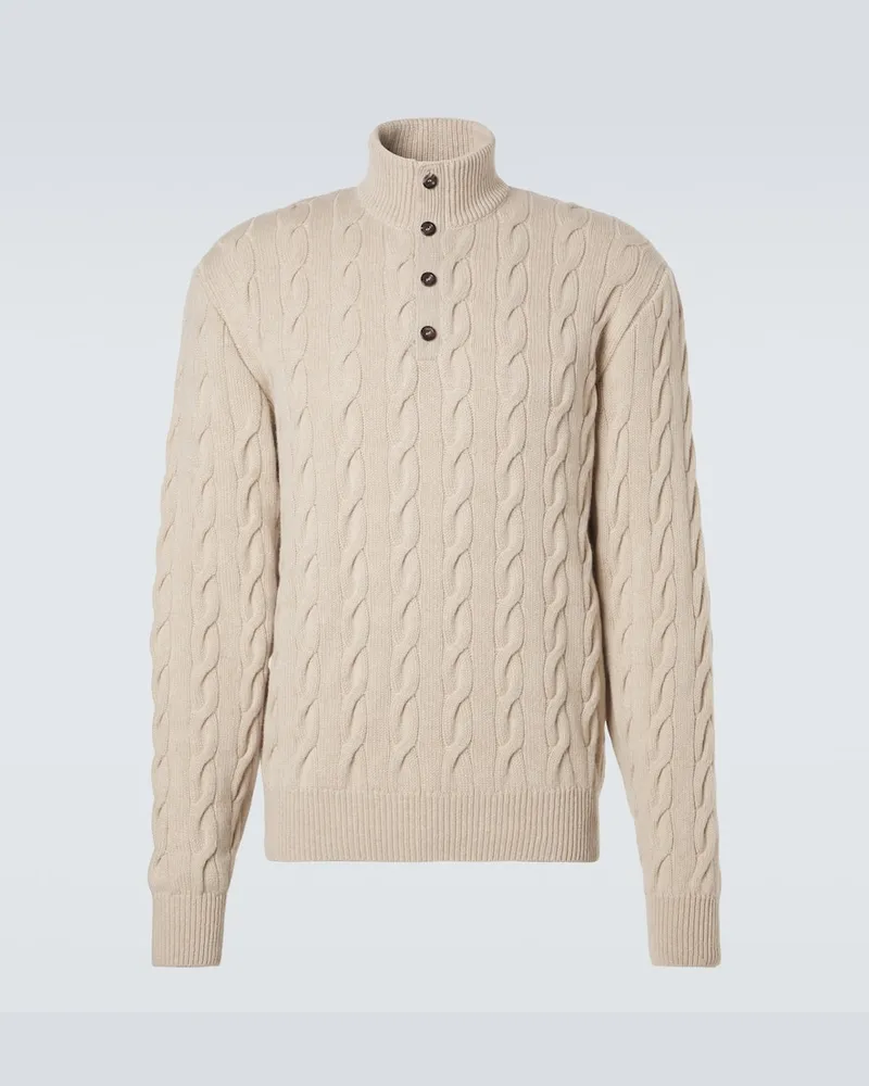 Ralph Lauren Rollkragenpullover aus Kaschmir Beige
