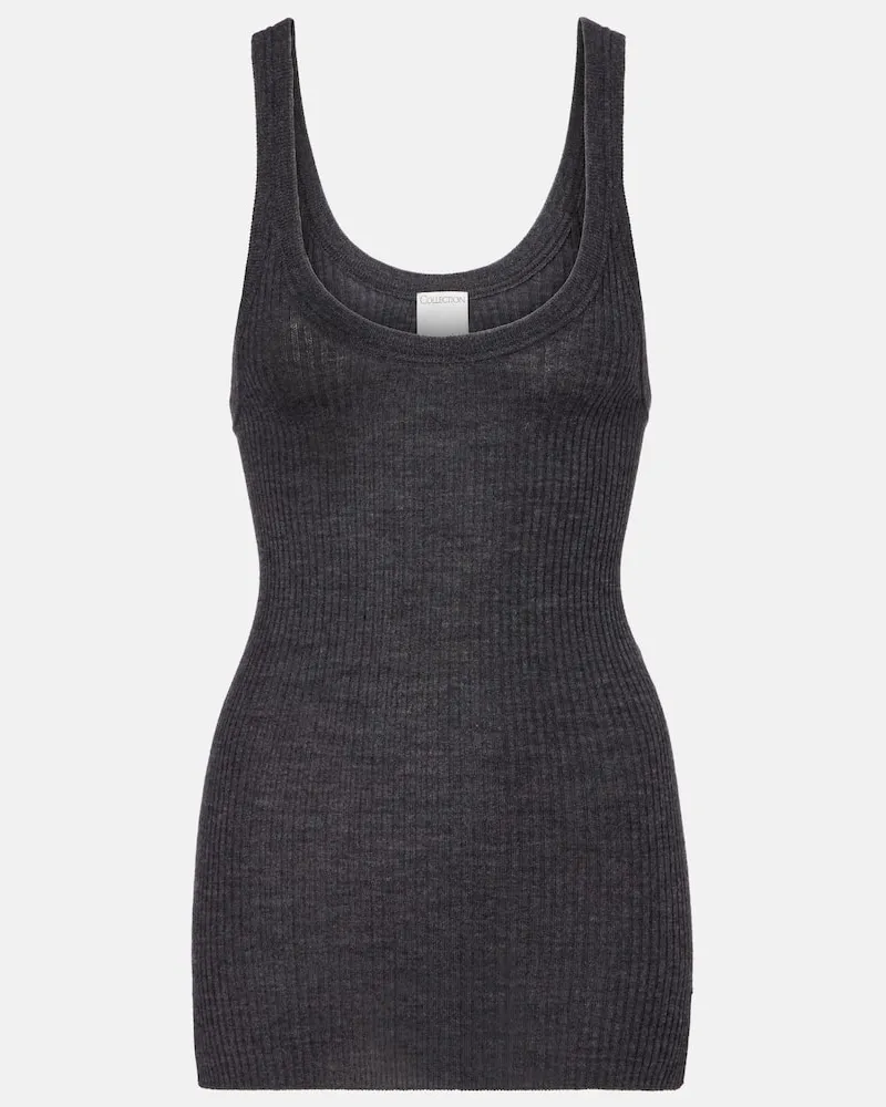 Calvin Klein Top Ella aus Wolle Grau