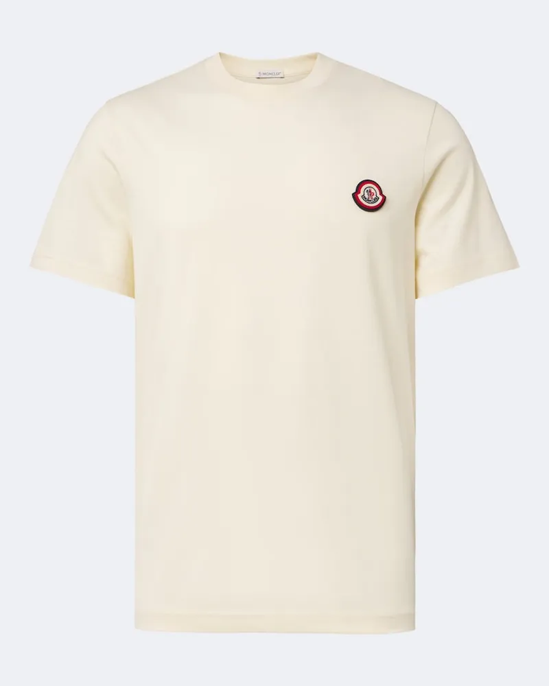 Moncler T-Shirt aus Baumwoll-Jersey Weiß