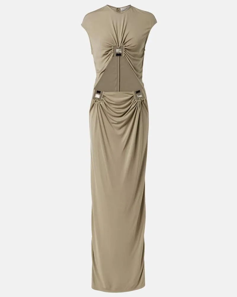 Christopher Esber Maxikleid Duo Bezel Quartz aus Jersey Grün