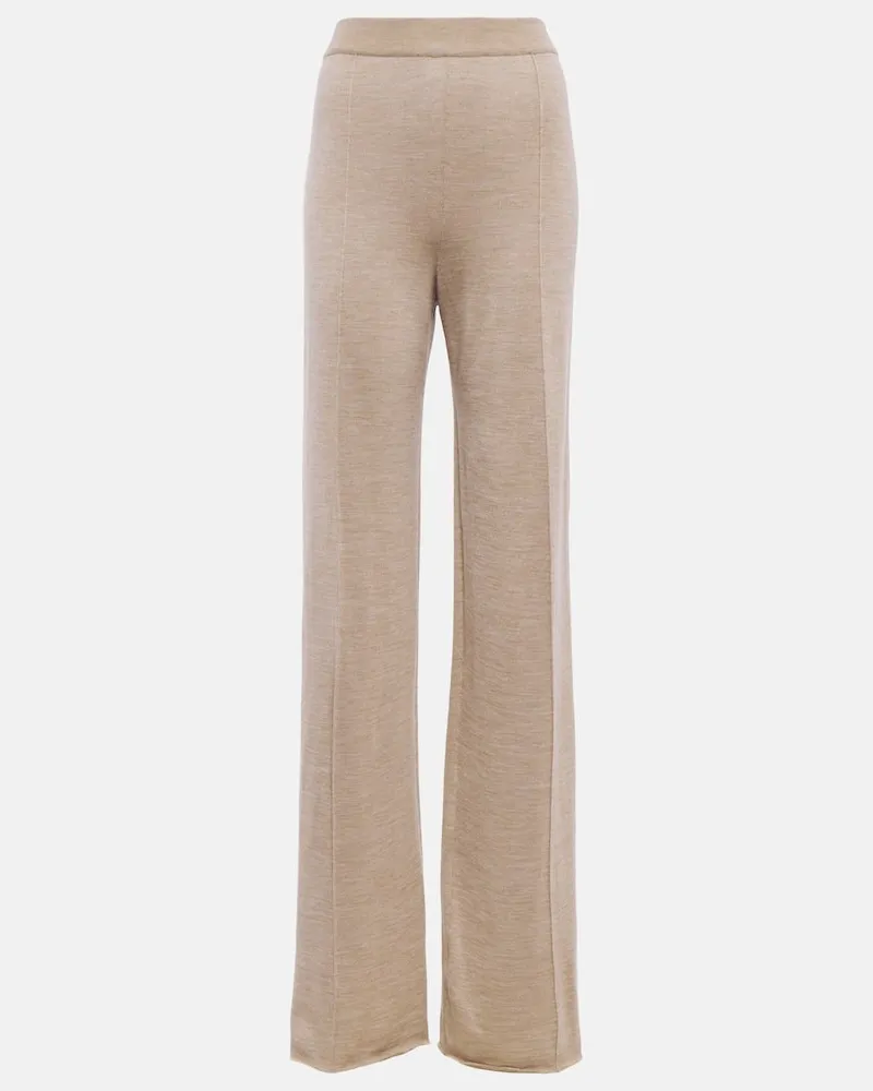 The Row Weite Hose Egle aus Strick Beige