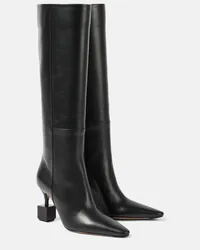 Jacquemus Stiefel The Bisou aus Leder Schwarz