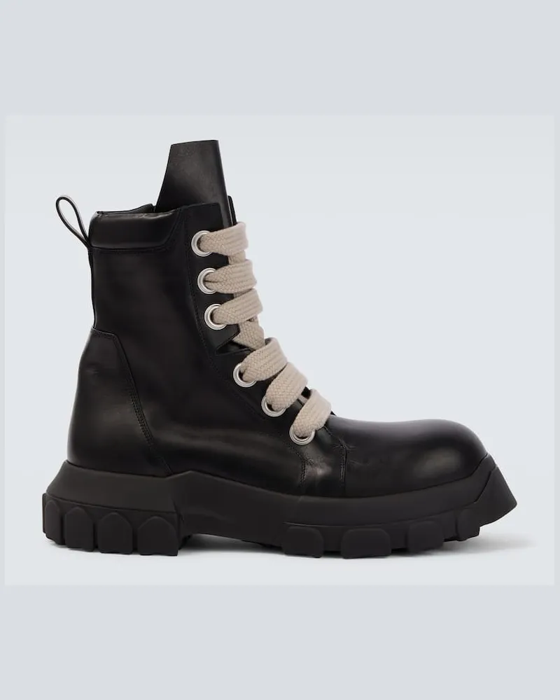Rick Owens Schnürstiefel Jumbolace Army aus Leder Schwarz