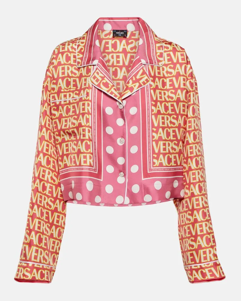 Versace Hemd aus Seide Rosa
