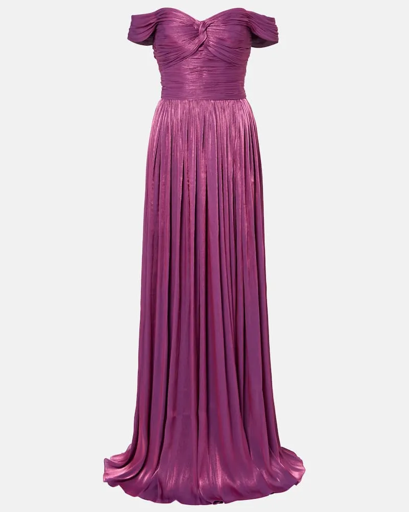 COSTARELLOS Off-Shoulder-Robe Pink