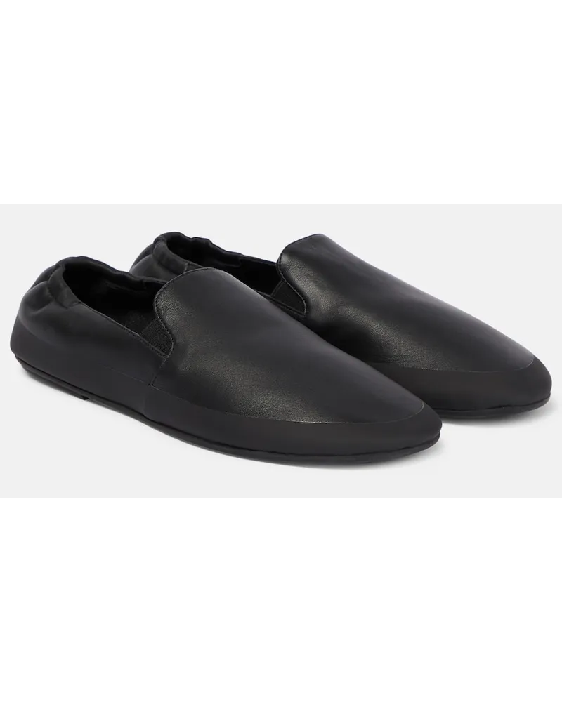 The Row Slip-Ons Tech aus Leder Schwarz