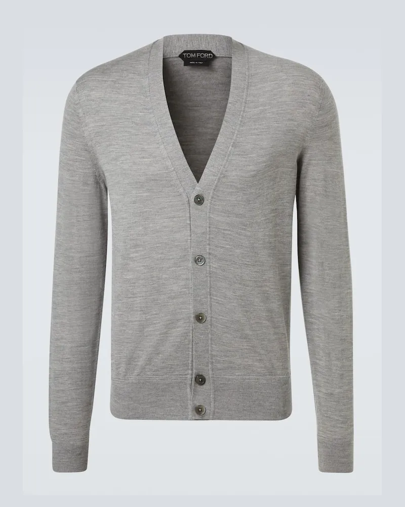 Tom Ford Cardigan aus Wolle Grau