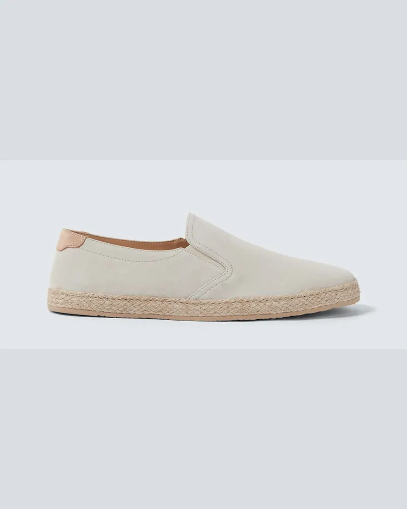 Brunello Cucinelli Espadrilles aus Veloursleder Grau