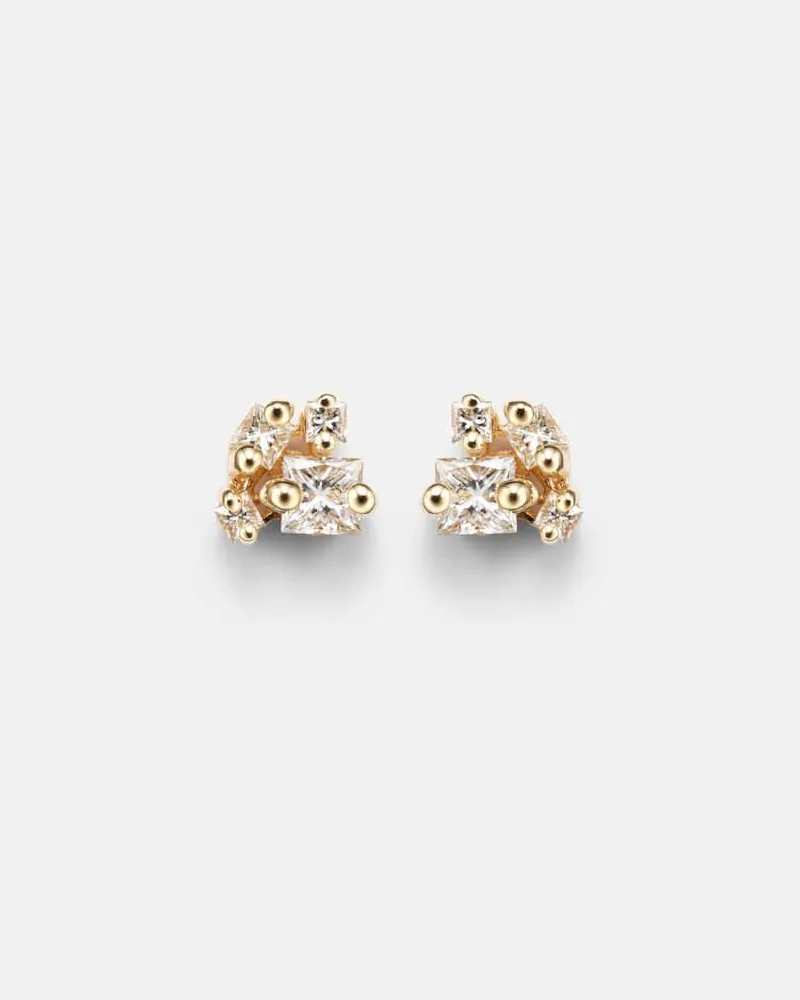 Suzanne Kalan Ohrringe aus 18kt Gelbgold mit Diamanten Gold