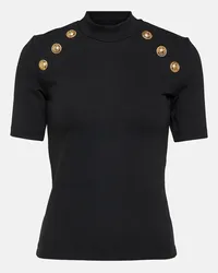 Balmain T-Shirt aus Jersey Schwarz