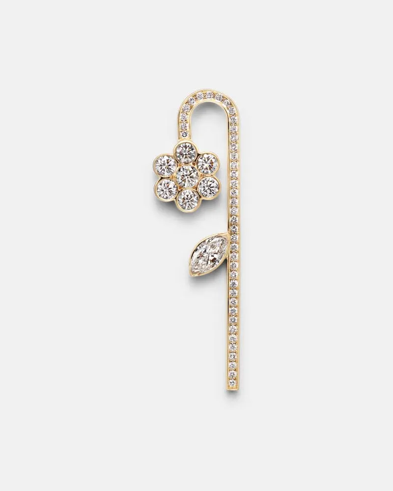 Sophie Bille Brahe Einzelner Ohrring Tournesol aus 18kt Gelbgold mit Diamanten Gold