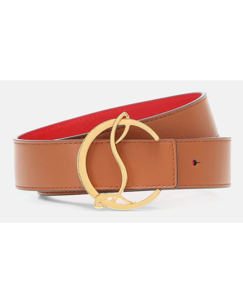 Christian Louboutin Wendbarer Gürtel CL aus Leder Multicolor