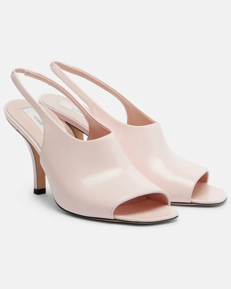 Totême Slingback-Sandalen aus Leder Rosa