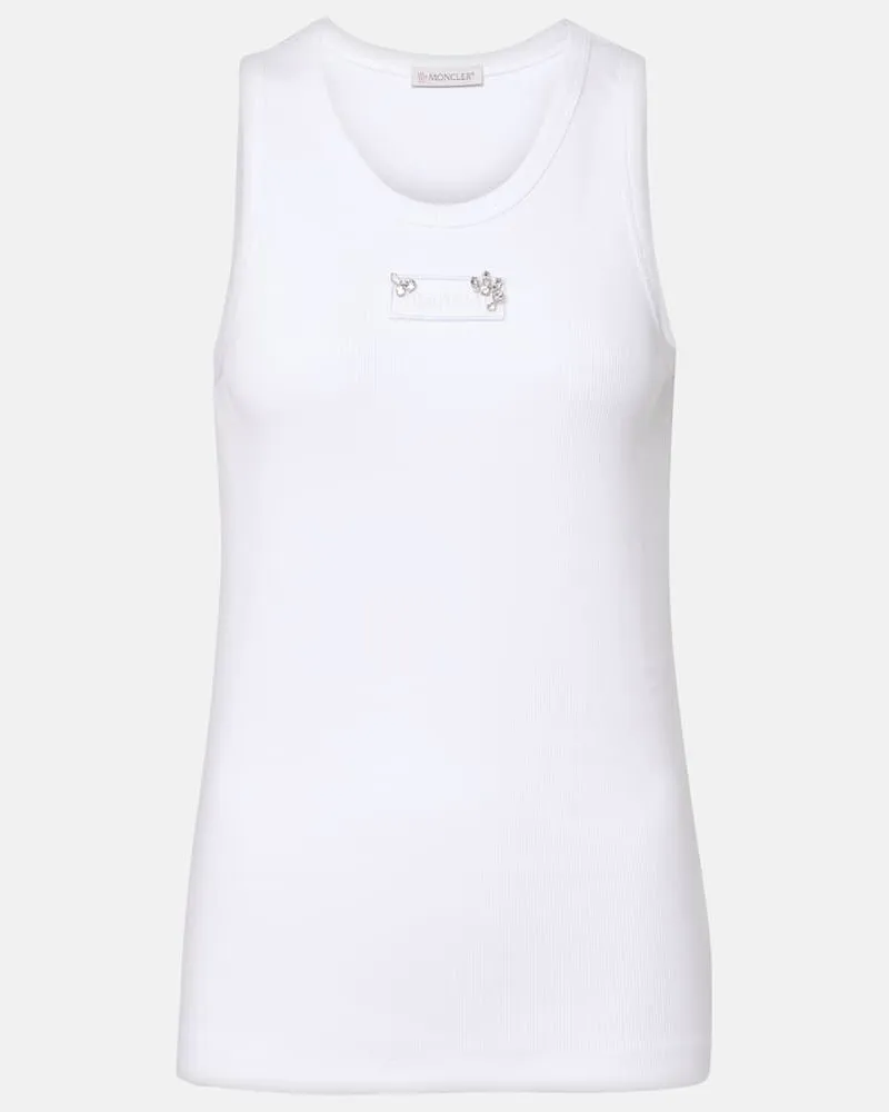 Moncler Top aus Baumwolle Weiß