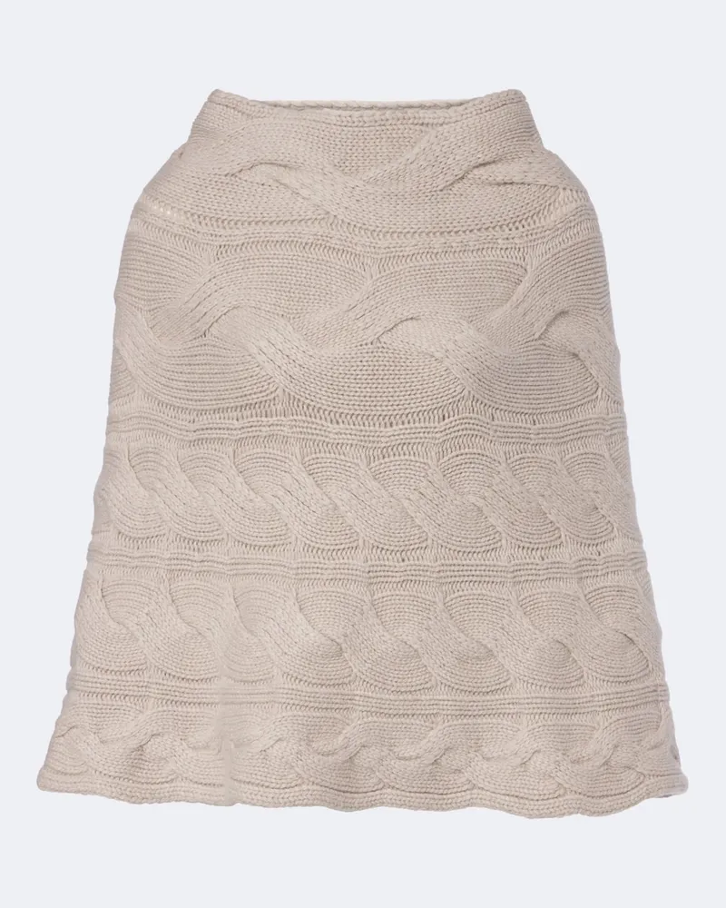 Lisa Yang Poncho aus Kaschmir Beige