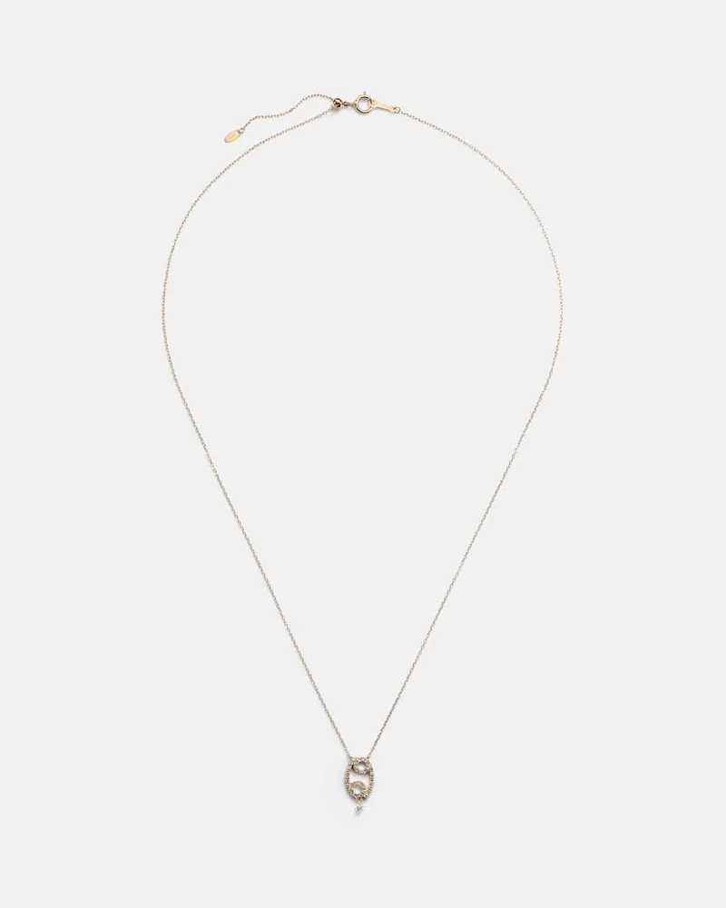 PERSEE Persée Halskette Cancer aus 18kt Gelbgold mit Diamanten Gelb