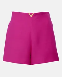 Valentino Garavani Shorts VGold aus Crepe Couture Pink