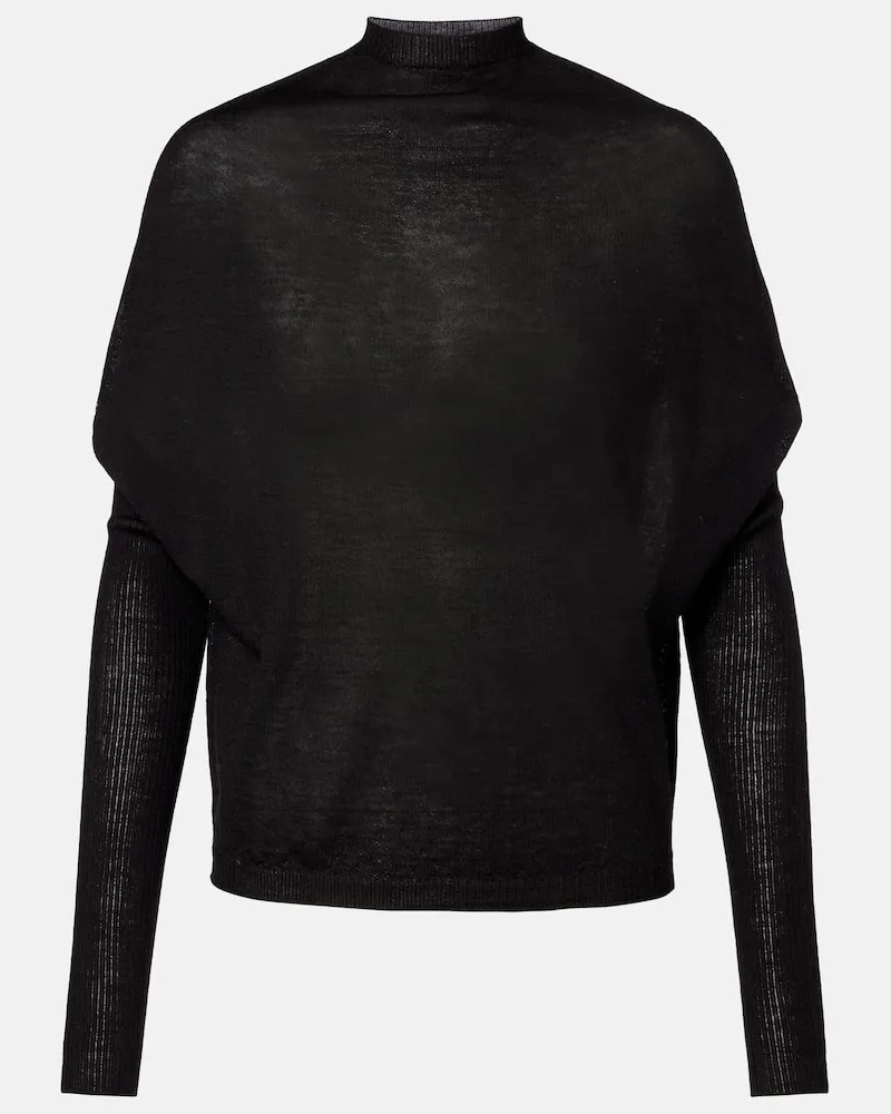 Rick Owens Pullover Crater aus Schurwolle Schwarz