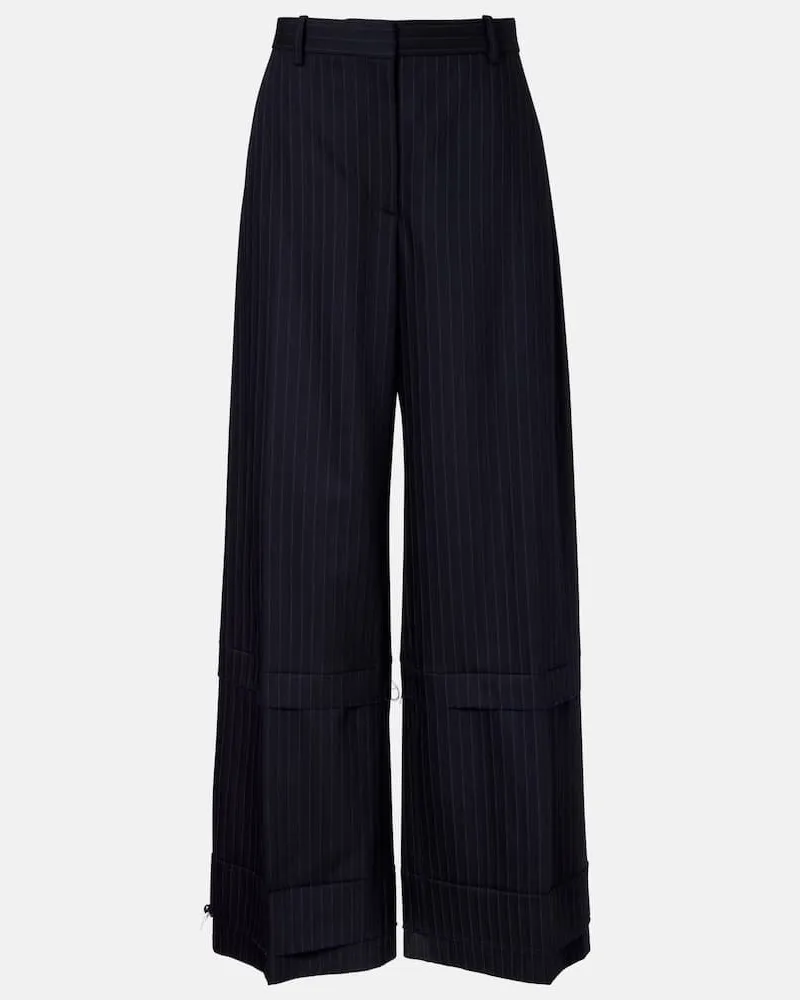 KHAITE Weite High-Rise-Hose Linden Blau