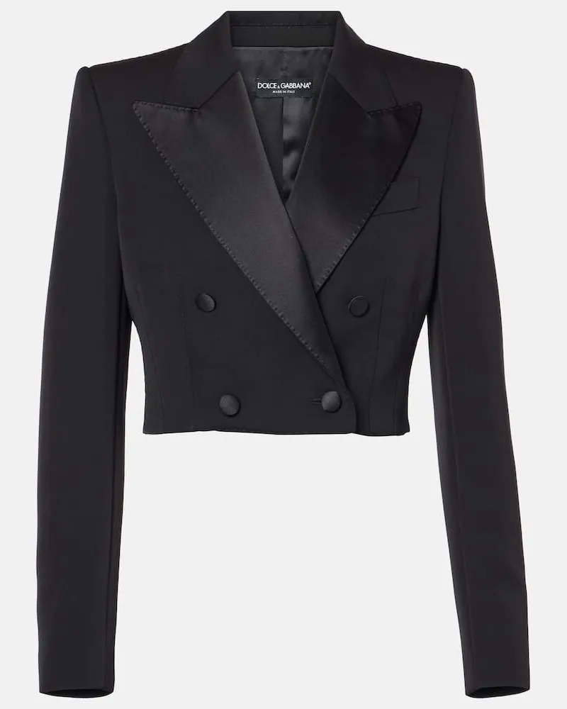 Dolce & Gabbana Smokingjacke aus einem Baumwollgemisch Schwarz