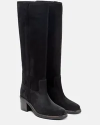 Isabel Marant Stiefel Seenia aus Veloursleder Schwarz