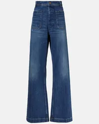 Ralph Lauren High-Rise Flared Jeans Blau