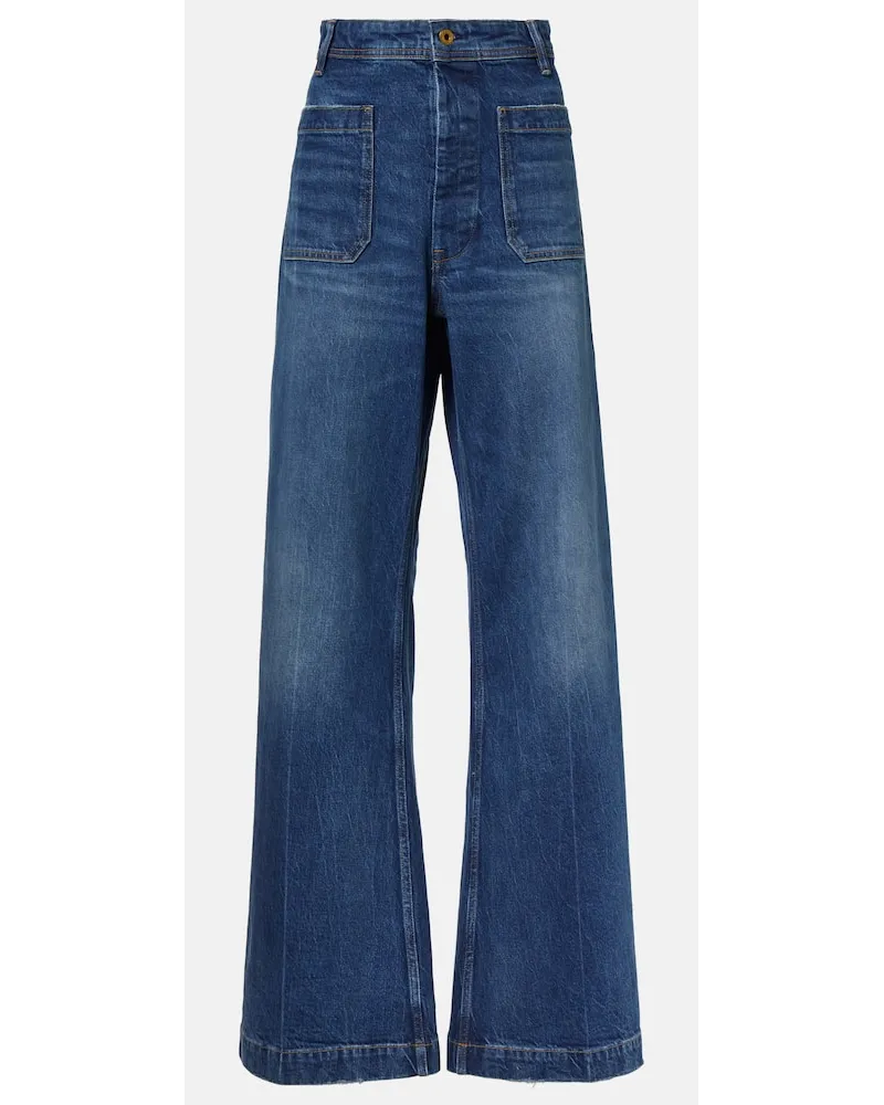 Ralph Lauren High-Rise Flared Jeans Blau