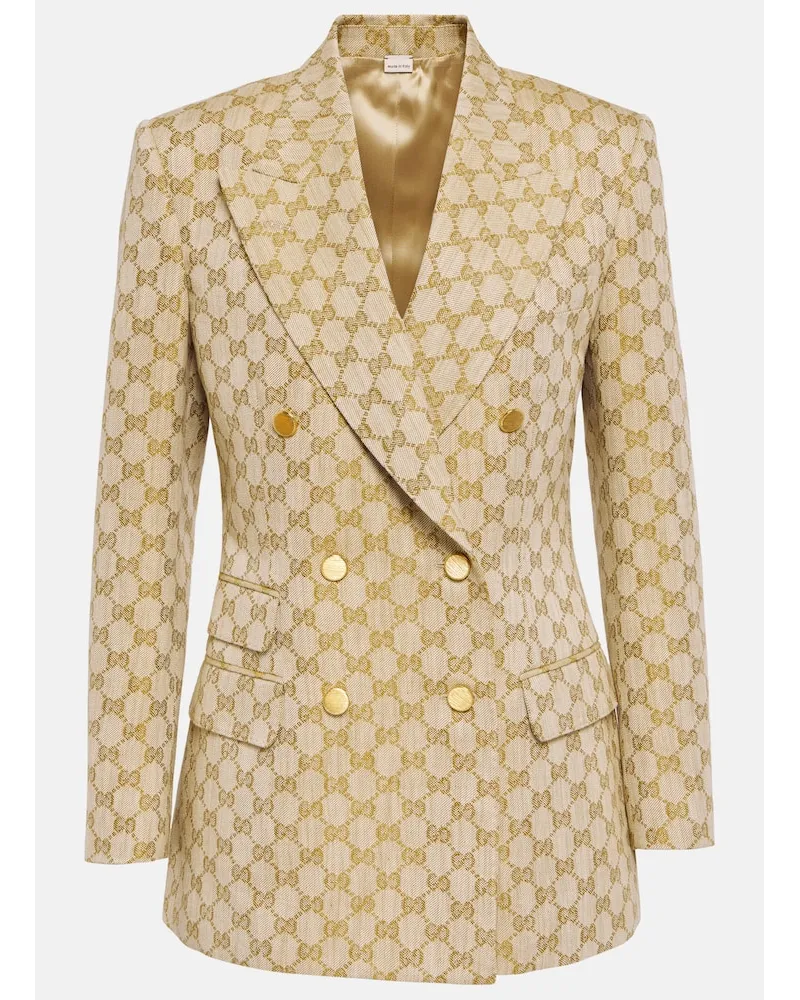 Gucci Blazer GG aus Jacquard Beige