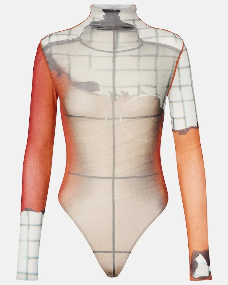 Jean Paul Gaultier Body Fire aus Mesh Multicolor