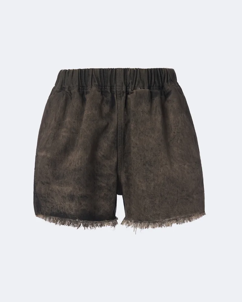 Rick Owens Distressed Shorts aus Denim Braun