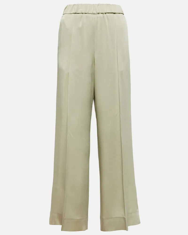 Jil Sander Weite High-Rise-Hose Grün