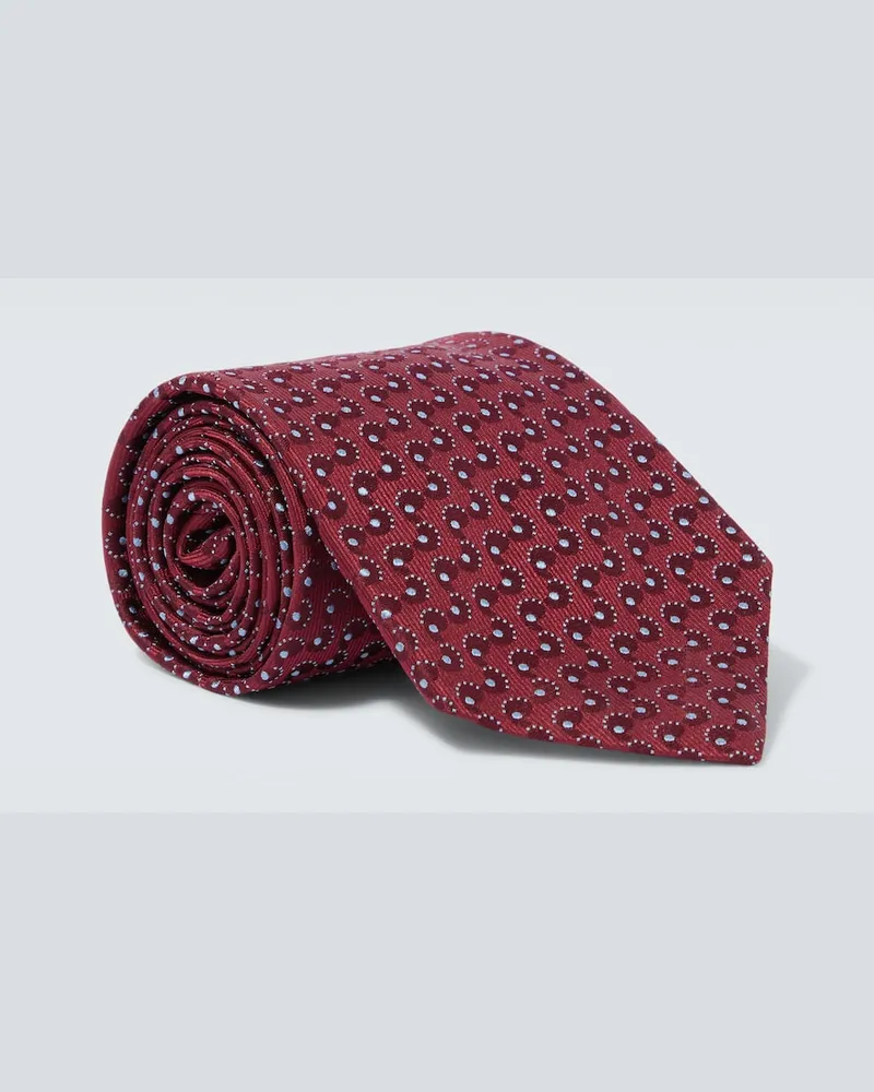 Charvet Krawatte aus Seide Rot